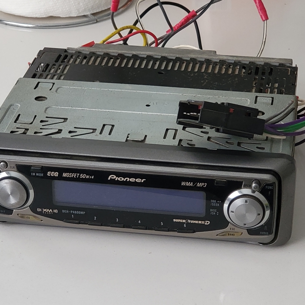 Pioneer Car Stereo with Silver and Black Finish. Serial No DHMP 1115334C